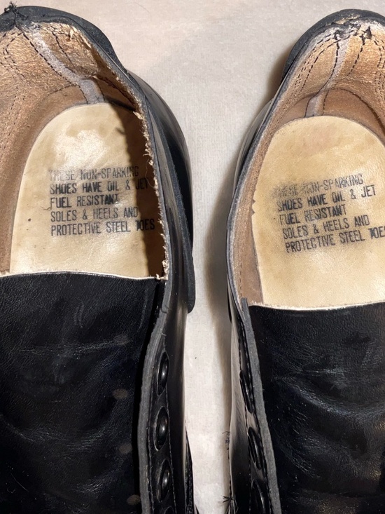 VTG-1972 Air Force steel toed flight boots-leather jet fuel non-sparking 9.5 R main image 10
